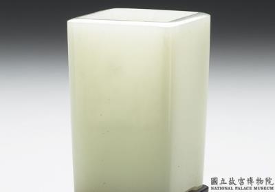 图片[3]-Jade square brush holder, Qing dynasty (1644-1911)-China Archive